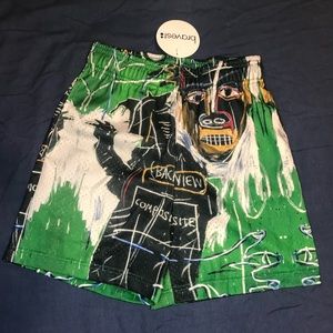 Bravest Studios Basquiat Portrait Shorts
Green size XS